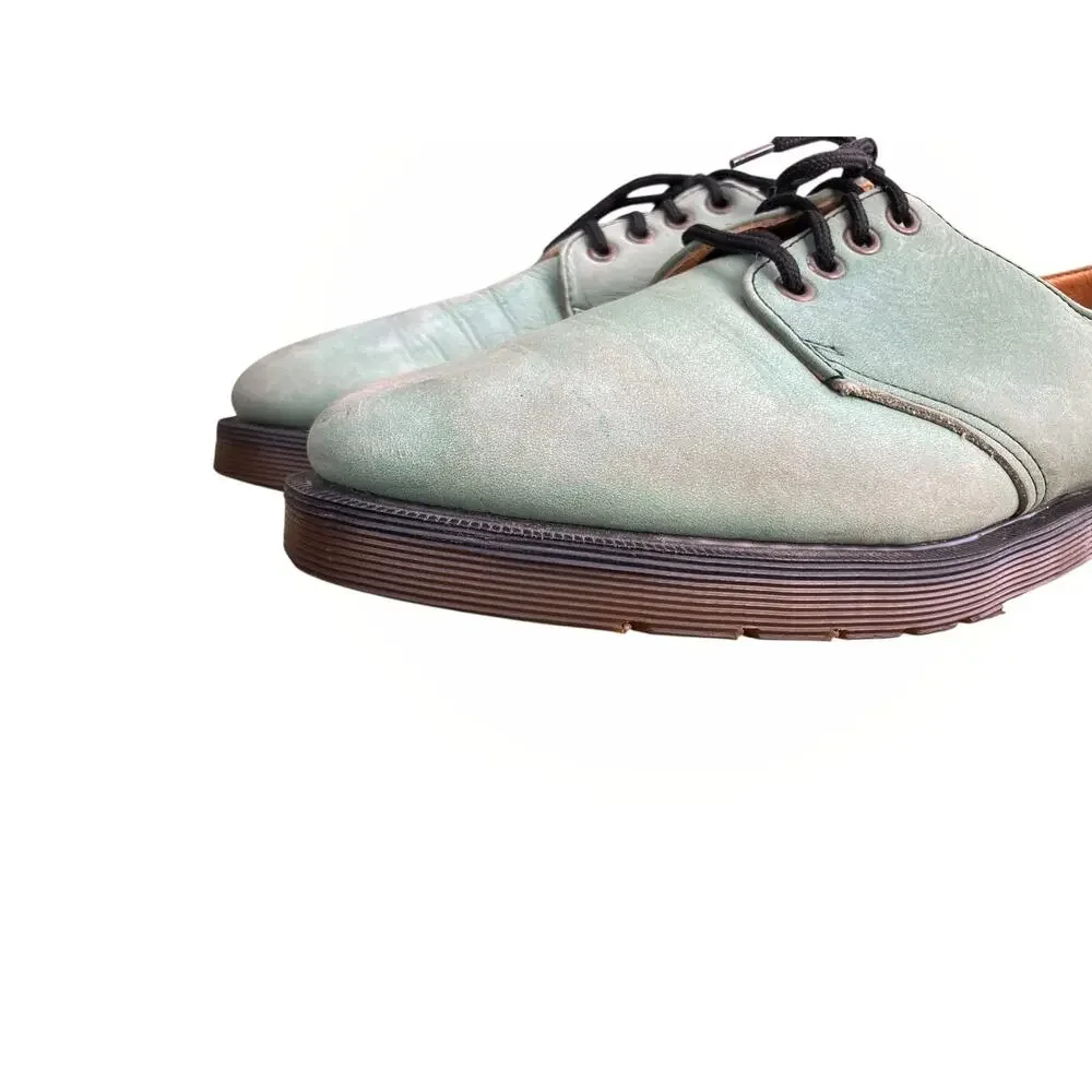Dr. Martens Made in England Aqua Nubuck 4 Eye Oxfords Deadstock UK 8 US 9